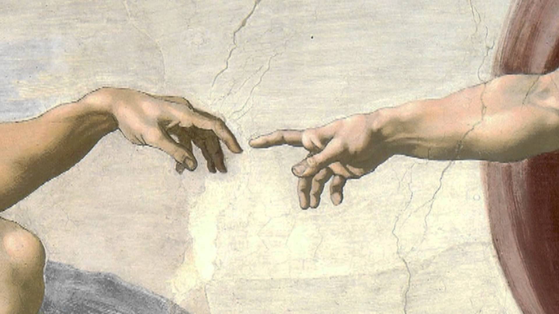 Michelangelo God Adam Sistine Crop A