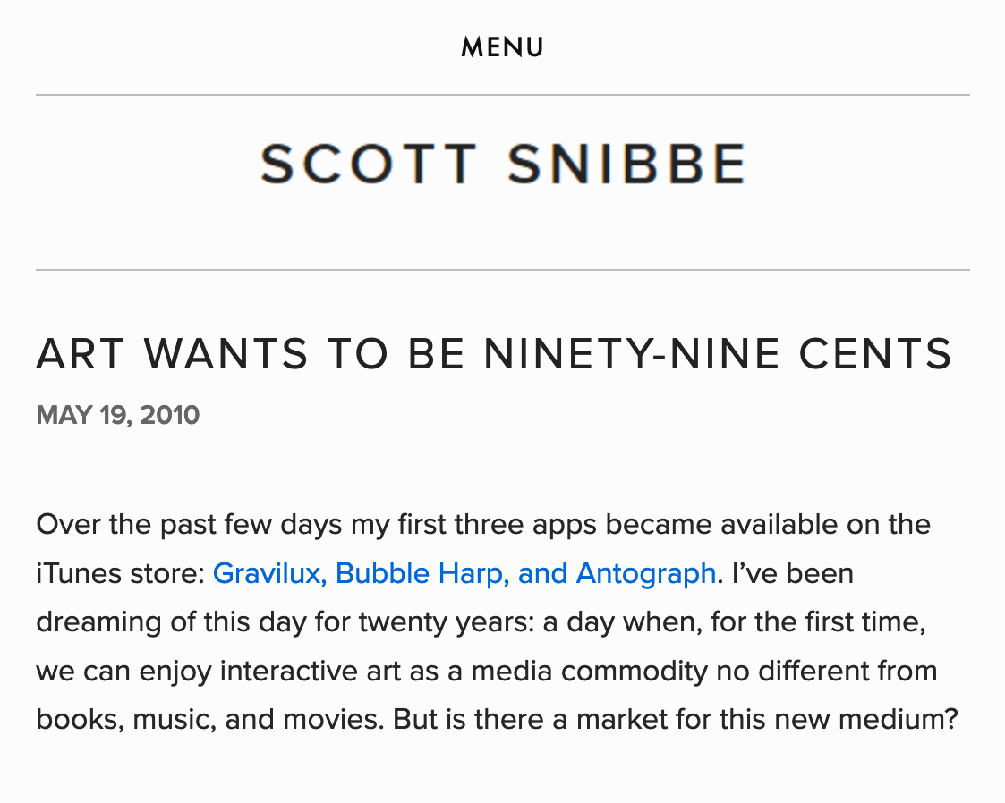 Snibbe Scott Art Wants 99 Cents