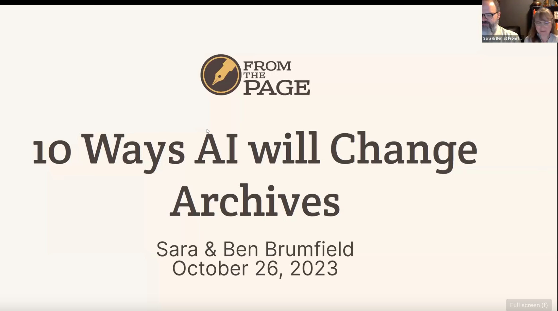 Sara and Ben Brumfield