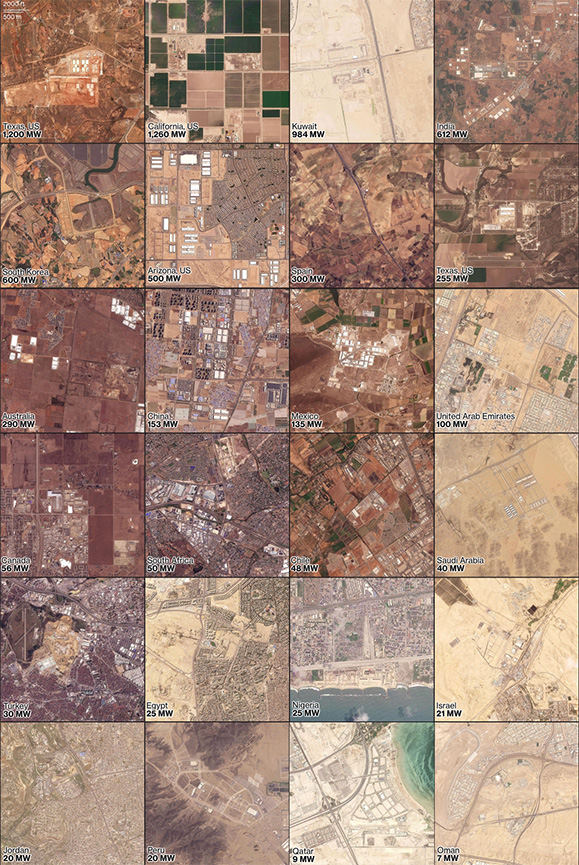 Map showing data centers in water-stressed regions