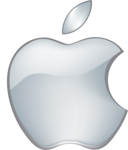 Apple Logo Silver Tra