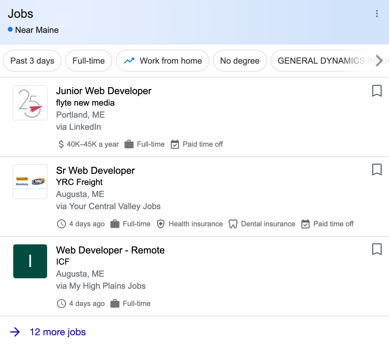 Web Developer Jobs Number Maine 2022